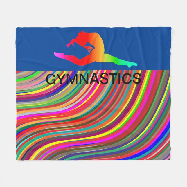 Gymnastics GYMNAST fleece blanket. (Front (Horizontal))