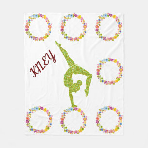 GYMNASTICS GYMNAST FLEECE BLANKET PERSONALIZED!