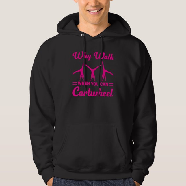Gymnastics Gymnast For Girls Women Cool Cartwheel  Hoodie (Front)