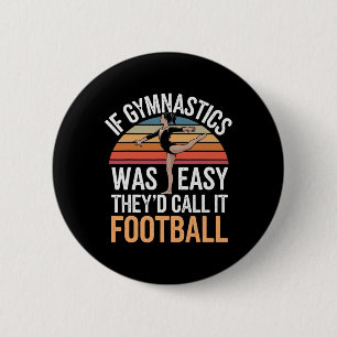 Gymnastics Gymnast Girl Cartwheel Black Uni-child 6 Cm Round Badge