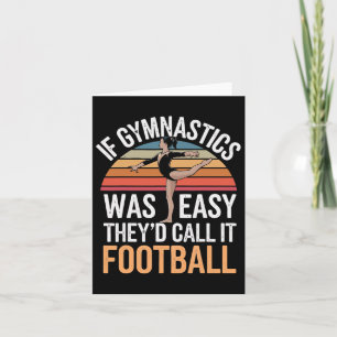 Gymnastics Gymnast Girl Cartwheel Black Uni-child  Card