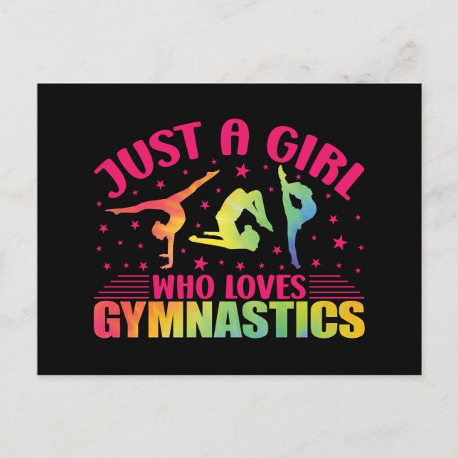 Gymnastics Gymnast Just a Girl Who Loves Gymnastic Holiday Postcard (Front)