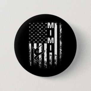 Gymnastics Gymnast Mimi America Flag Vintage Chris 6 Cm Round Badge