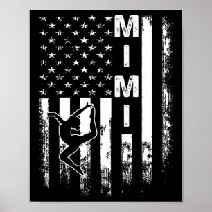 Gymnastics Gymnast Mimi America Flag Vintage Chris Poster
