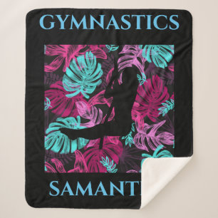 GYMNASTICS GYMNAST ON ROPES BLANKET. SHERPA BLANKET