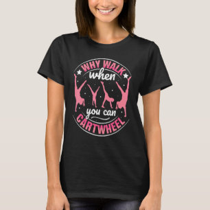 Gymnastics Gymnast Parkour Girls Women Cool Cartwh T-Shirt