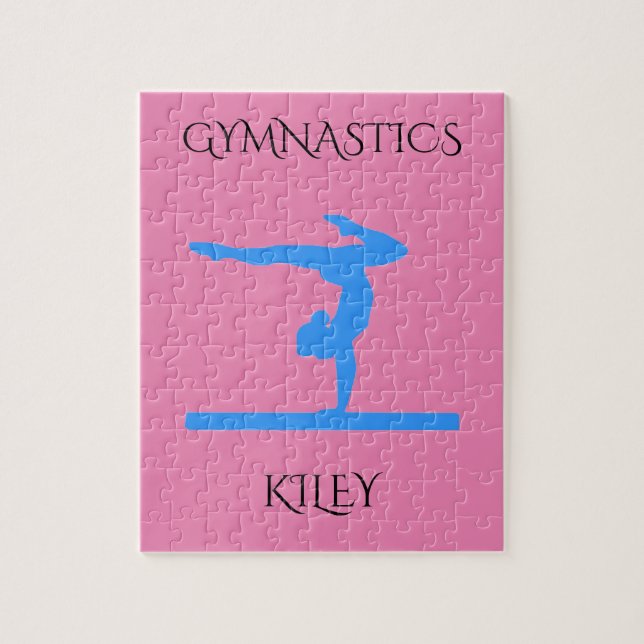 Gymnastics gymnast puzzle.  Personalised name. Jigsaw Puzzle (Vertical)