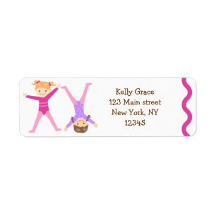 Gymnastics Gymnast return address labels