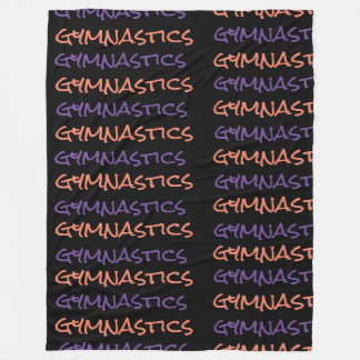 Gymnastics Gymnast Typography Fleece Blanket