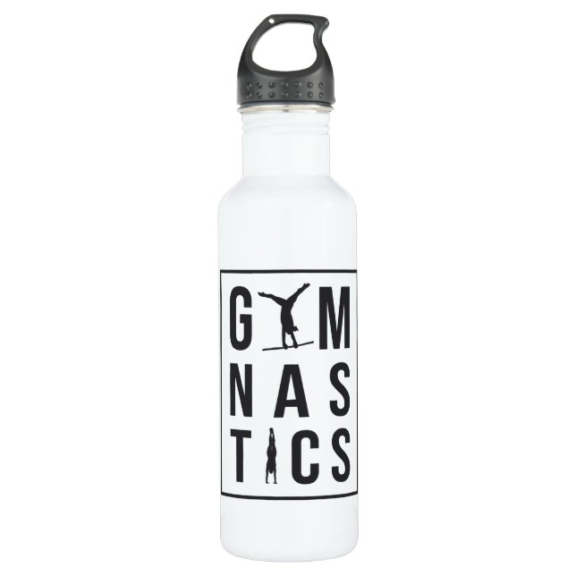 Gymnastics Gymnast Unven Bars Hopper Acrobat Mat 710 Ml Water Bottle (Front)