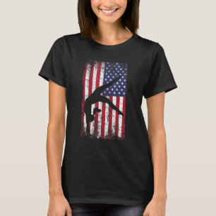 Gymnastics gymnastics coach US flag gymnsatics des T-Shirt