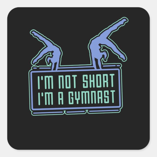 Gymnastics Gymnastics Square Sticker (Front)