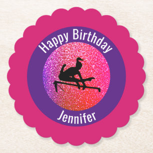 Gymnastics "Happy Birthday" Custom Coasters