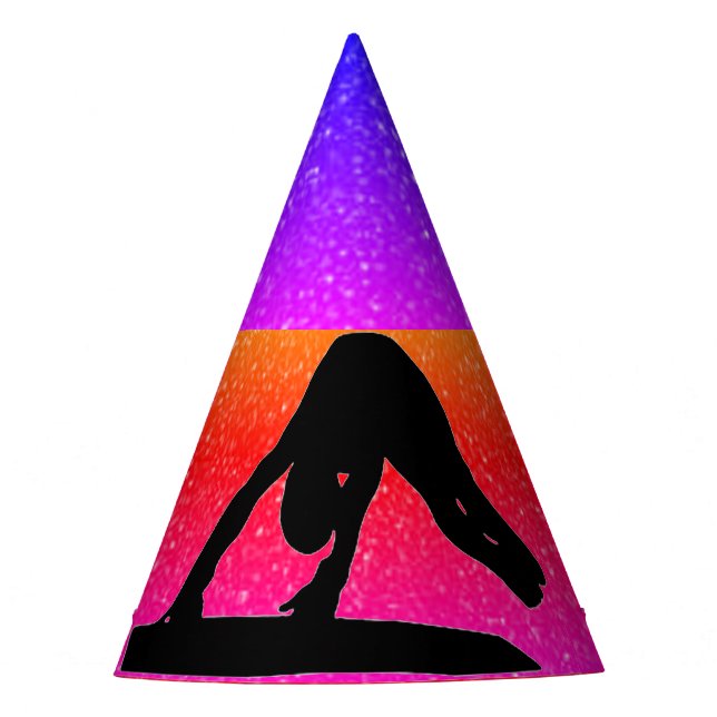 Gymnastics "Happy Birthday" Sparkle Vault Party Hat (Front)