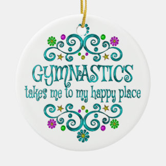 Gymnastics Happy Place Ceramic Tree Decoration