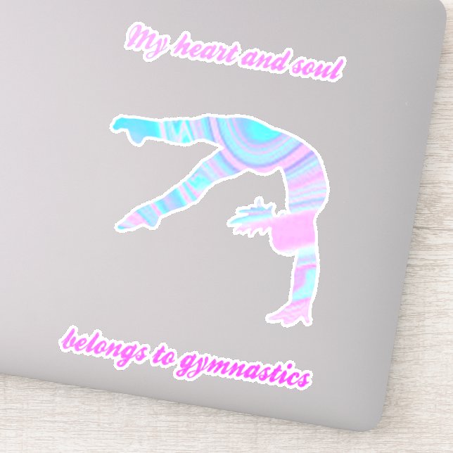 Gymnastics Heart and Soul Stickers (Detail)