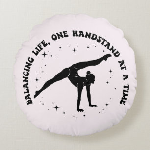 Gymnastics Home Decor for Balanced Living Round Cushion