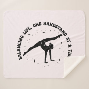 Gymnastics Home Decor for Balanced Living Sherpa Blanket