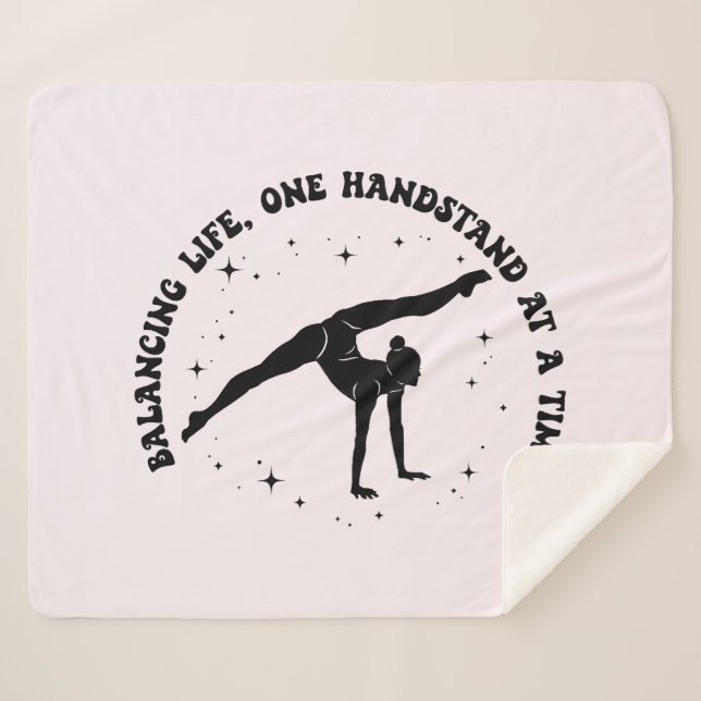 Gymnastics Home Decor for Balanced Living Sherpa Blanket (Front (Horizontal))