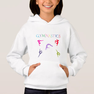 GYMNASTICS hoodie with gymnast for girls.