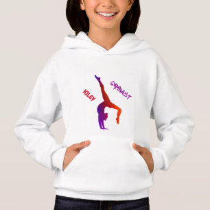 GYMNASTICS hoodie with gymnast for girls.
