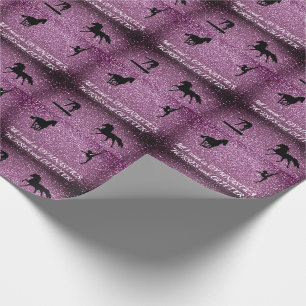 Gymnastics, Horses & Glitter Holiday / Birthday Wrapping Paper