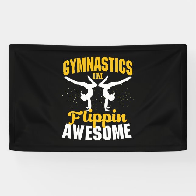 Gymnastics I Am Flippin Awesome Banner (Horizontal)