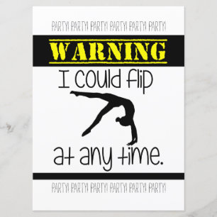 Gymnastics I Could Flip At Anytime Invitation