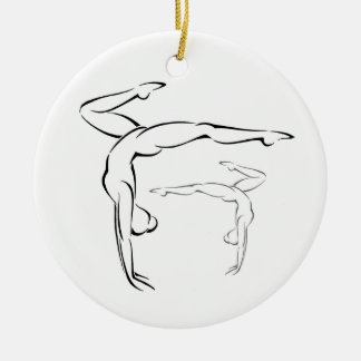 Gymnastics II Ceramic Tree Decoration