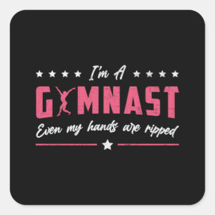Gymnastics I'm A Gymnast Uneven Bars Vault Beam Square Sticker