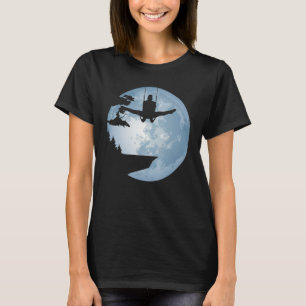 Gymnastics in front of Full Moon Silhouette Gymnas T-Shirt