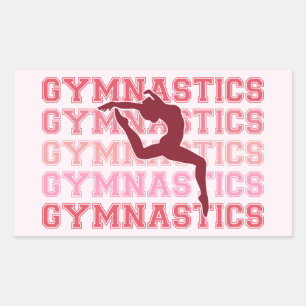 Gymnastics Inspired Rectangular Sticker