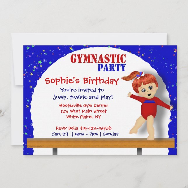 Gymnastics Invitation (Front)