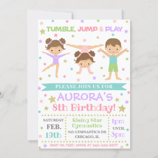 Gymnastics Invitation | Gymnastics Birthday Invite