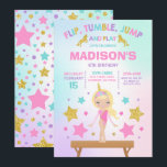 Gymnastics Invitation Unicorn Gymnastics Party<br><div class="desc">Gymnastics Invitation Unicorn Gymnastics. 
All designs are © PIXEL PERFECTION PARTY LTD</div>