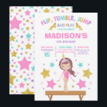 Gymnastics Invitation Unicorn Gymnastics Party<br><div class="desc">Gymnastics Invitation Unicorn Gymnastics. 
All designs are © PIXEL PERFECTION PARTY LTD</div>