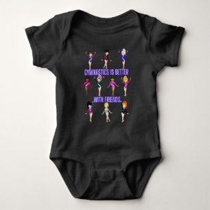 Gymnastics Is Better With Friends Baby Bodysuit