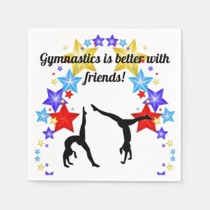 Gymnastics is better with friends   napkin