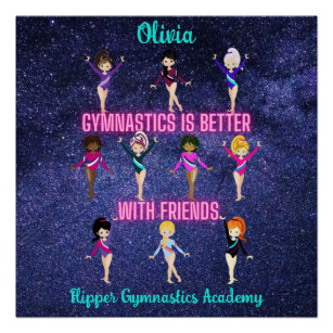 Gymnastics Is Better With Friends Personalised  Poster