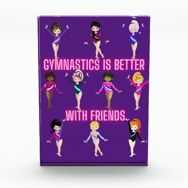 Gymnastics Is Better With Friends    Photo Block (Front)