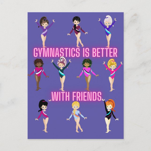 Gymnastics Is Better With Friends  Postcard (Front)