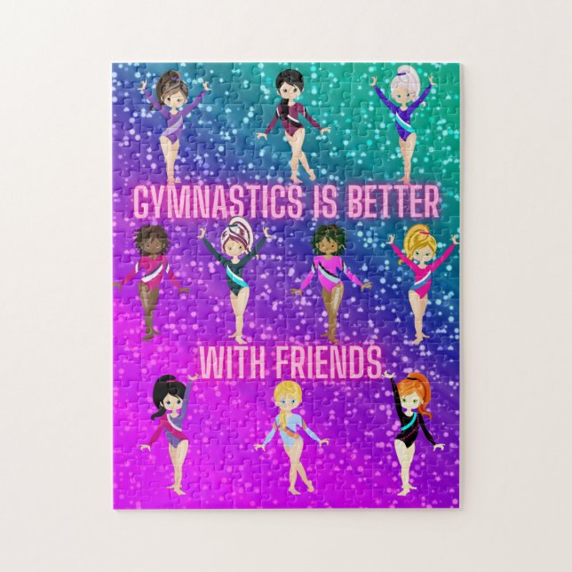 Gymnastics Is Better With Friends Super Sparkle    Jigsaw Puzzle (Vertical)