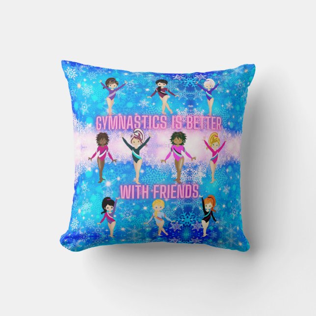Gymnastics Is Better With Friends Winter Wonder  Cushion (Front)