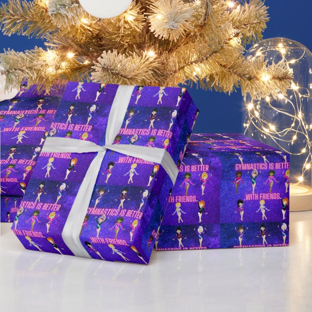 Gymnastics Is Better With Friends    Wrapping Paper (Holidays)