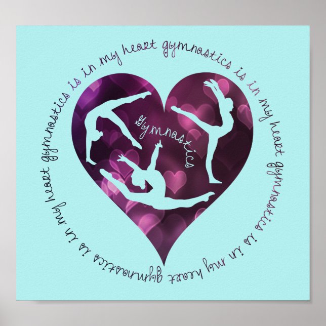 Gymnastics is in My Heart 28" x 20" Poster (Front)