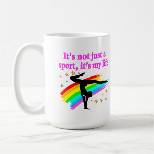 GYMNASTICS IS MY LIFE COFFEE MUG
