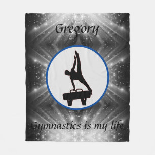 Gymnastics is my life - Men's Gymnastics Fleece Blanket