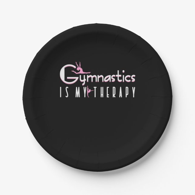 Gymnastics Is My Therapy Paper Plate (Front)
