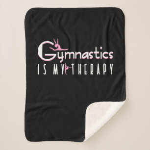 Gymnastics Is My Therapy Sherpa Blanket