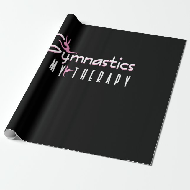 Gymnastics Is My Therapy Wrapping Paper (Unrolled)